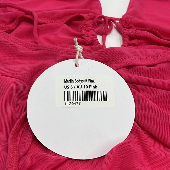 Princess Polly Hot Pink Strappy Bodysuit. - Picture 4 of 5